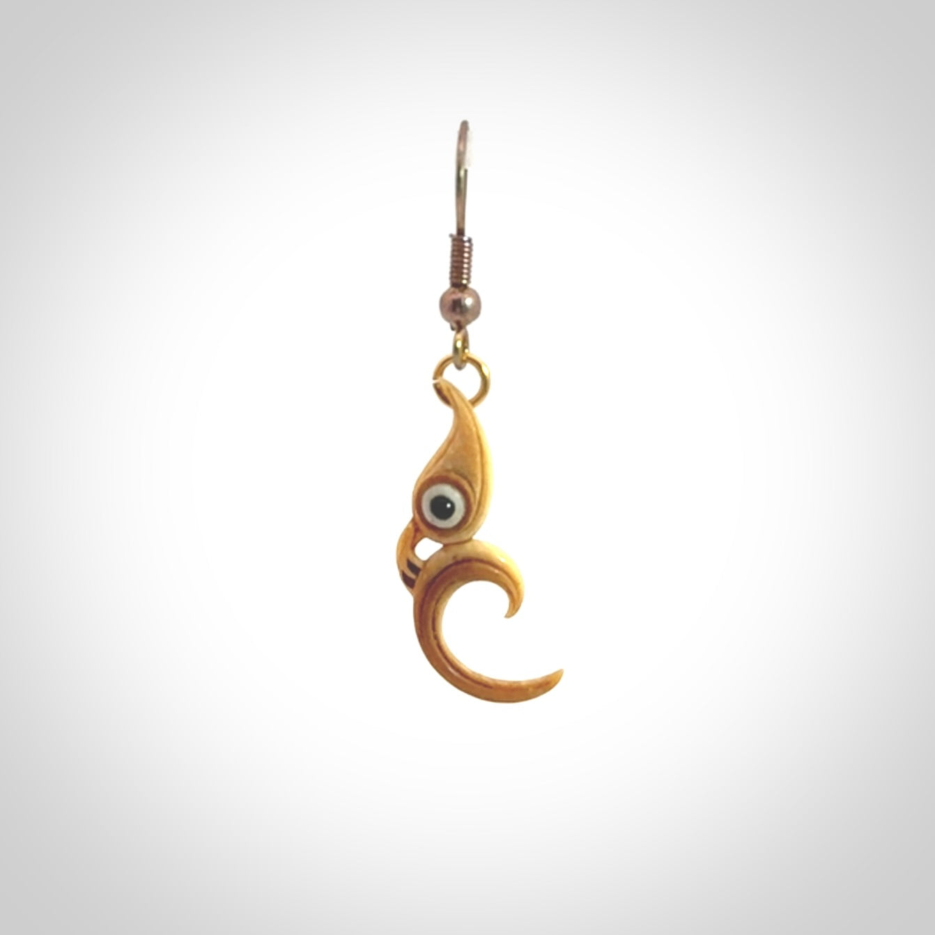 A beautiful woolly mammoth tusk earring.