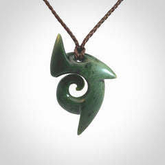 Hand carved New Zealand Jade koru pendant