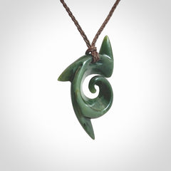 Hand carved New Zealand Jade koru pendant