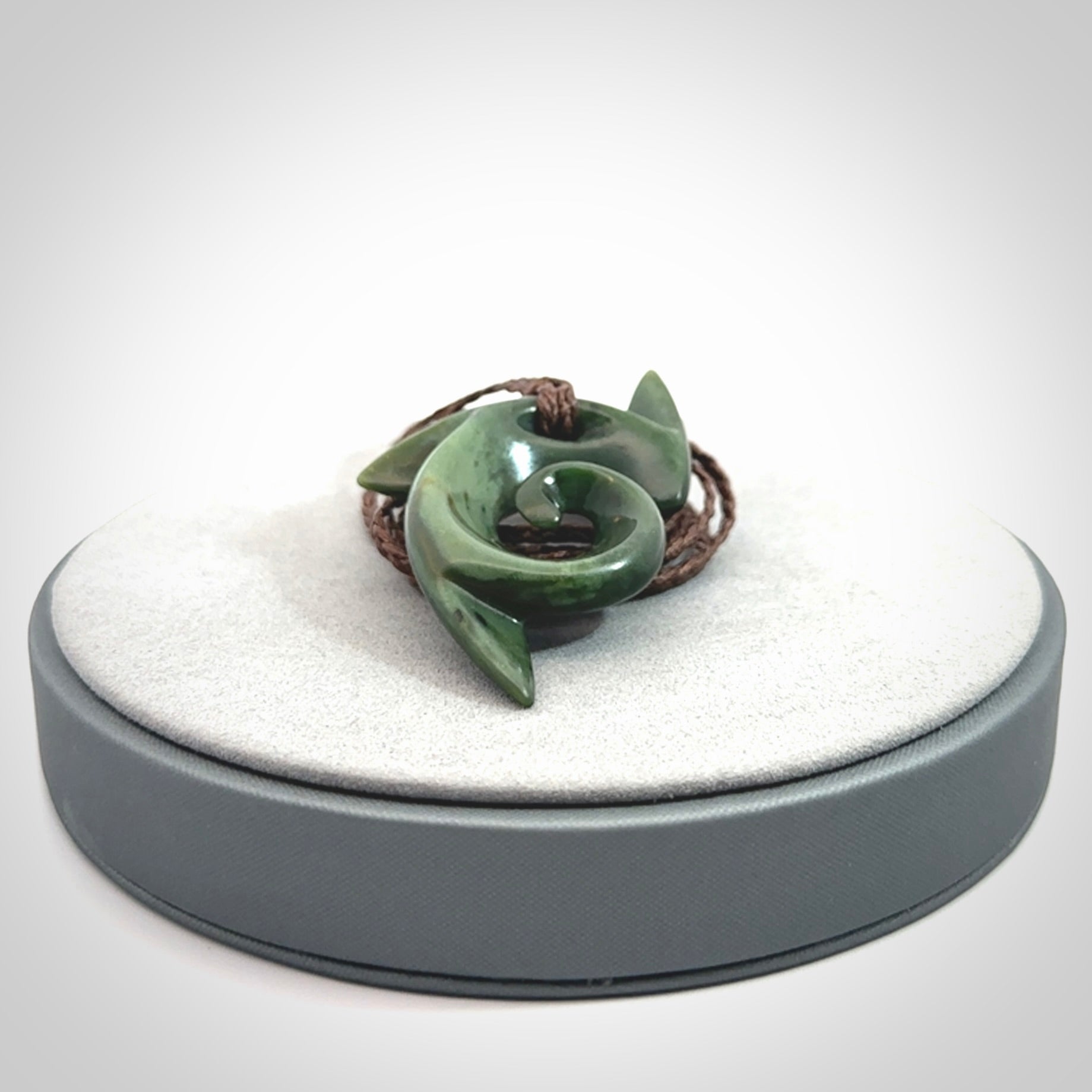 Hand carved New Zealand Jade koru pendant