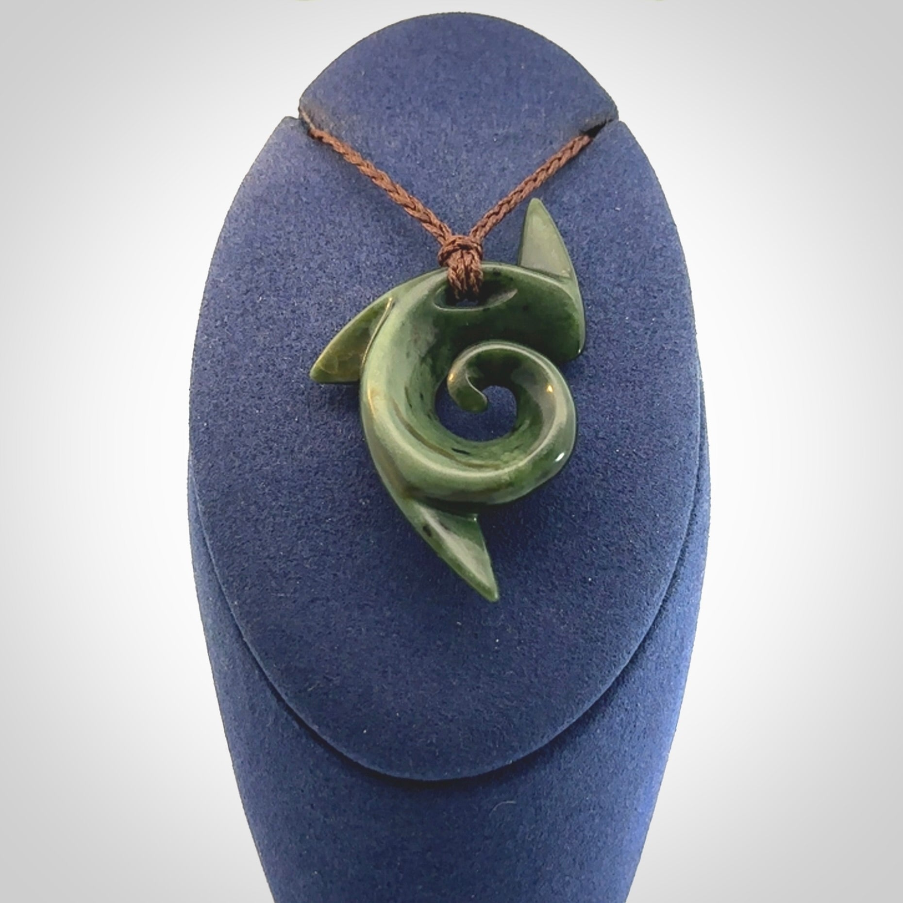 Hand carved New Zealand Jade koru pendant