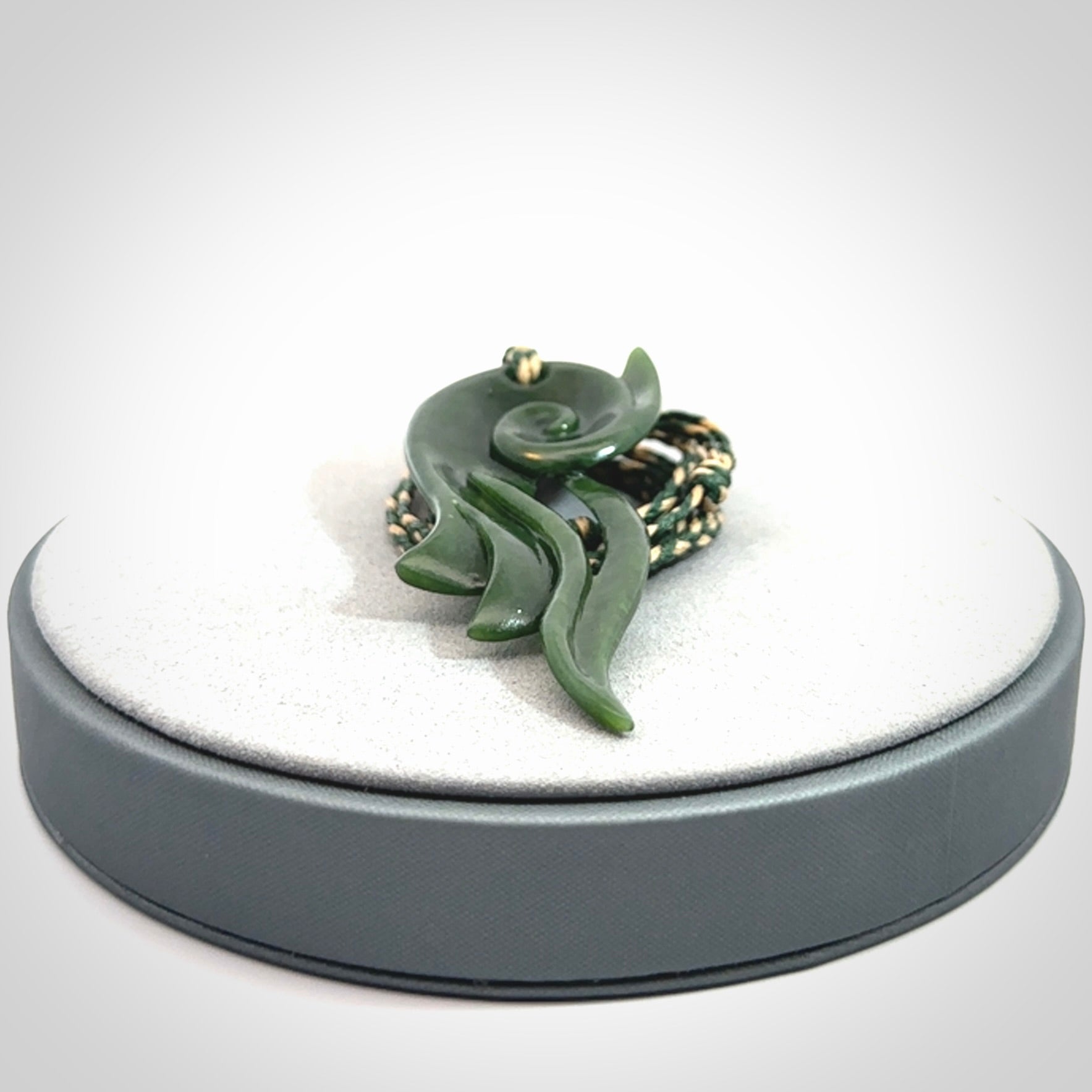 Hand carved New Zealand Jade koru pendant.