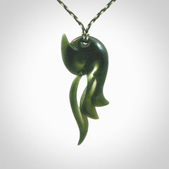 Hand carved New Zealand Jade koru pendant.