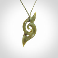 Hand carved New Zealand Jade koru pendant