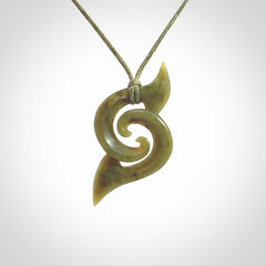 Hand carved New Zealand Jade koru pendant