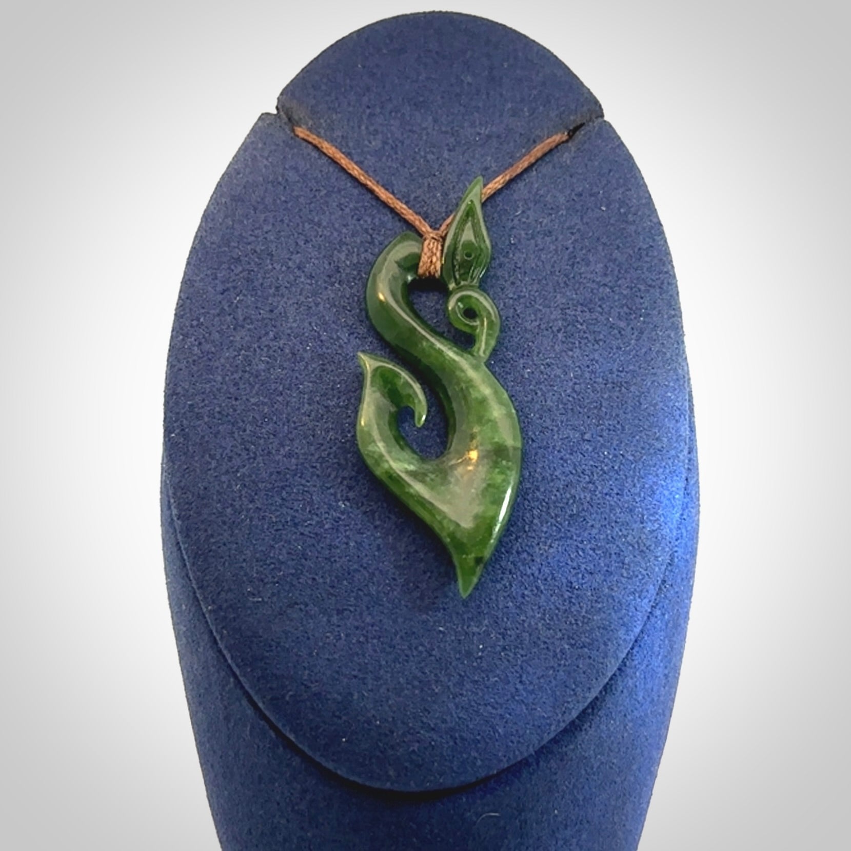 Hand carved jade manaia pendant