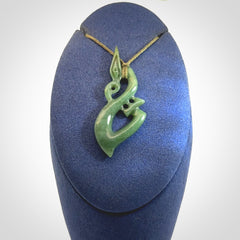 A very cool Manaia pendant carved in Inanga Jade