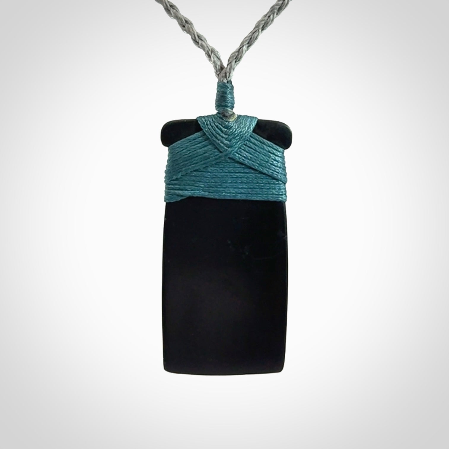 Bold and beautiful black jade toki pendants