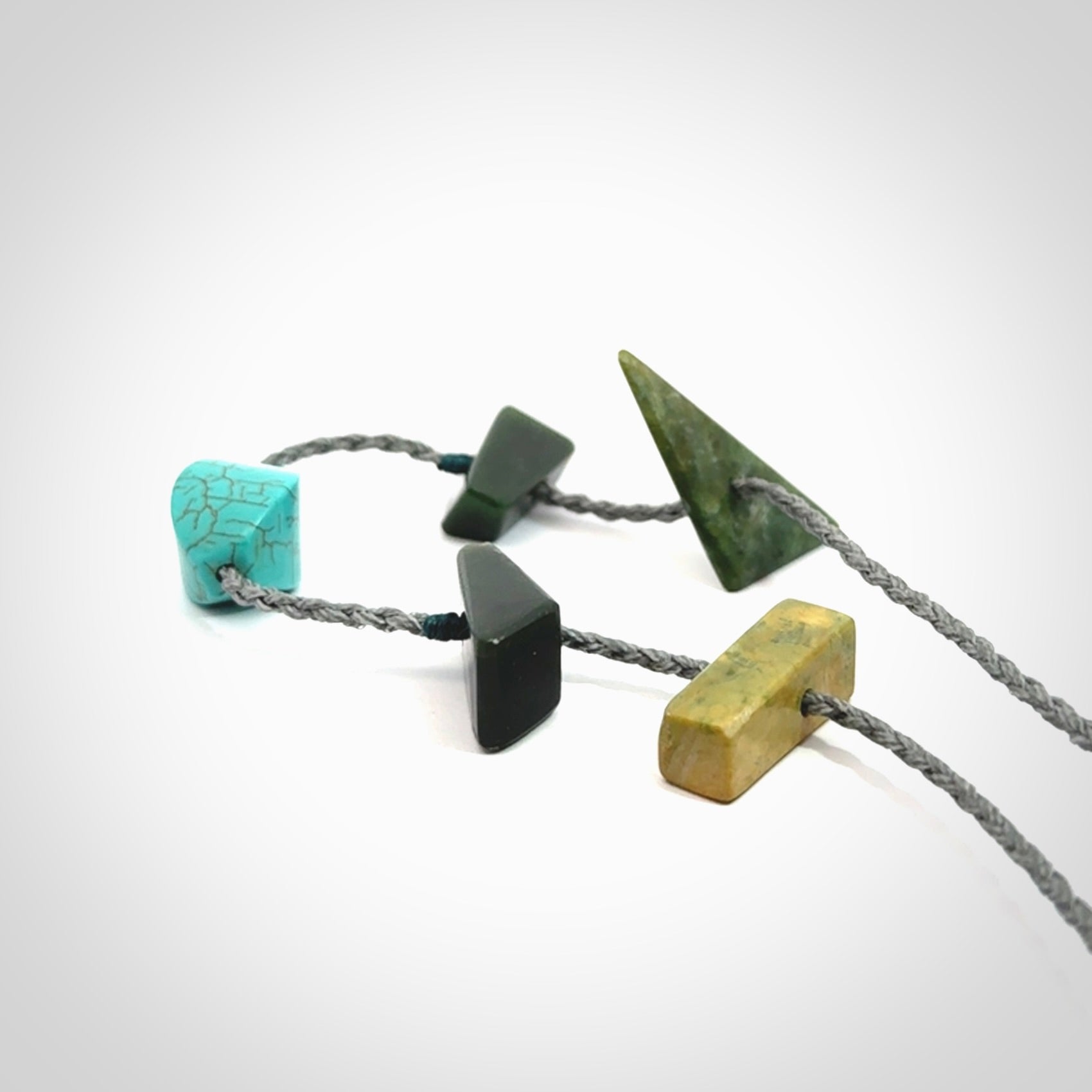 Hand Made Necklace with Turquoise and Jade