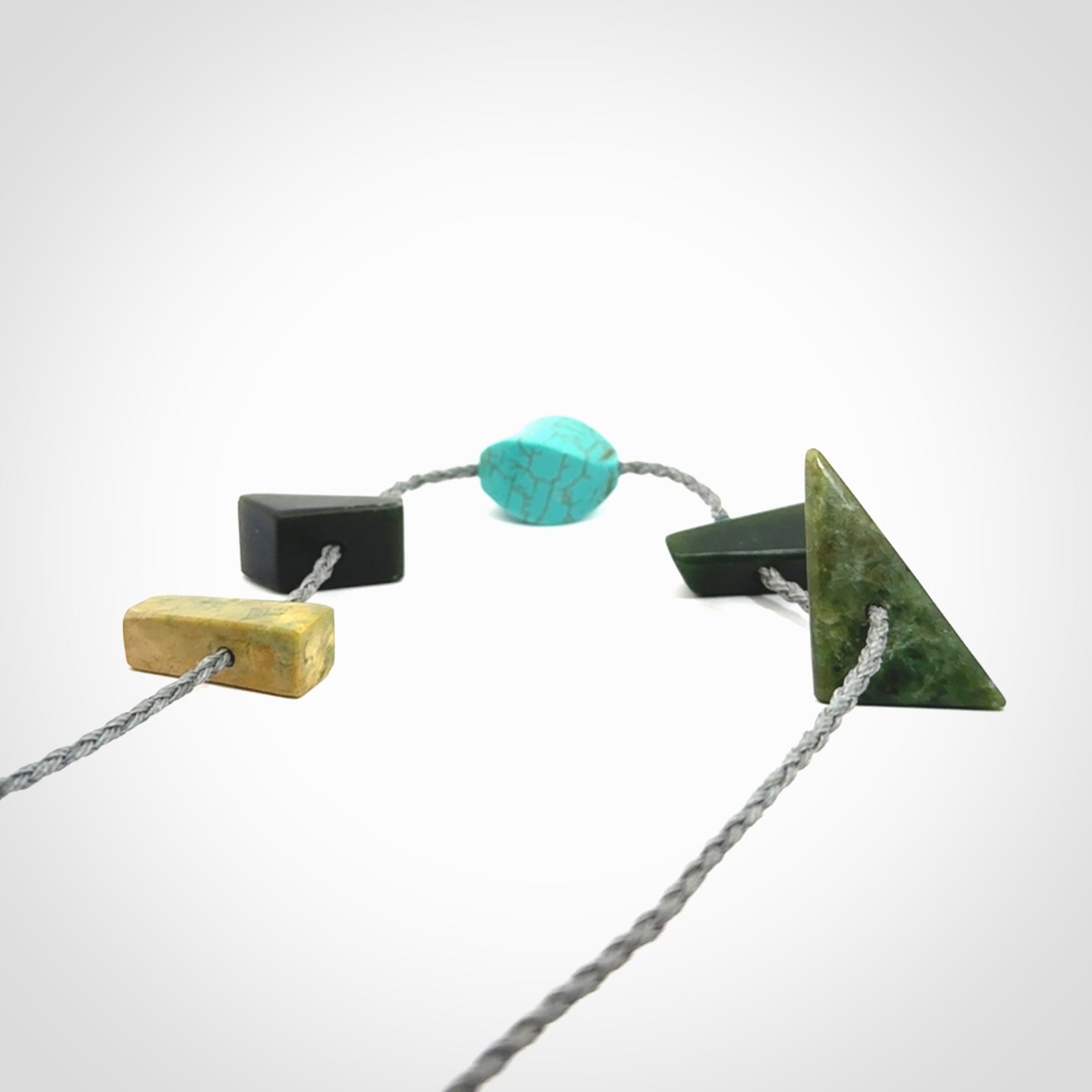 Hand Made Necklace with Turquoise and Jade