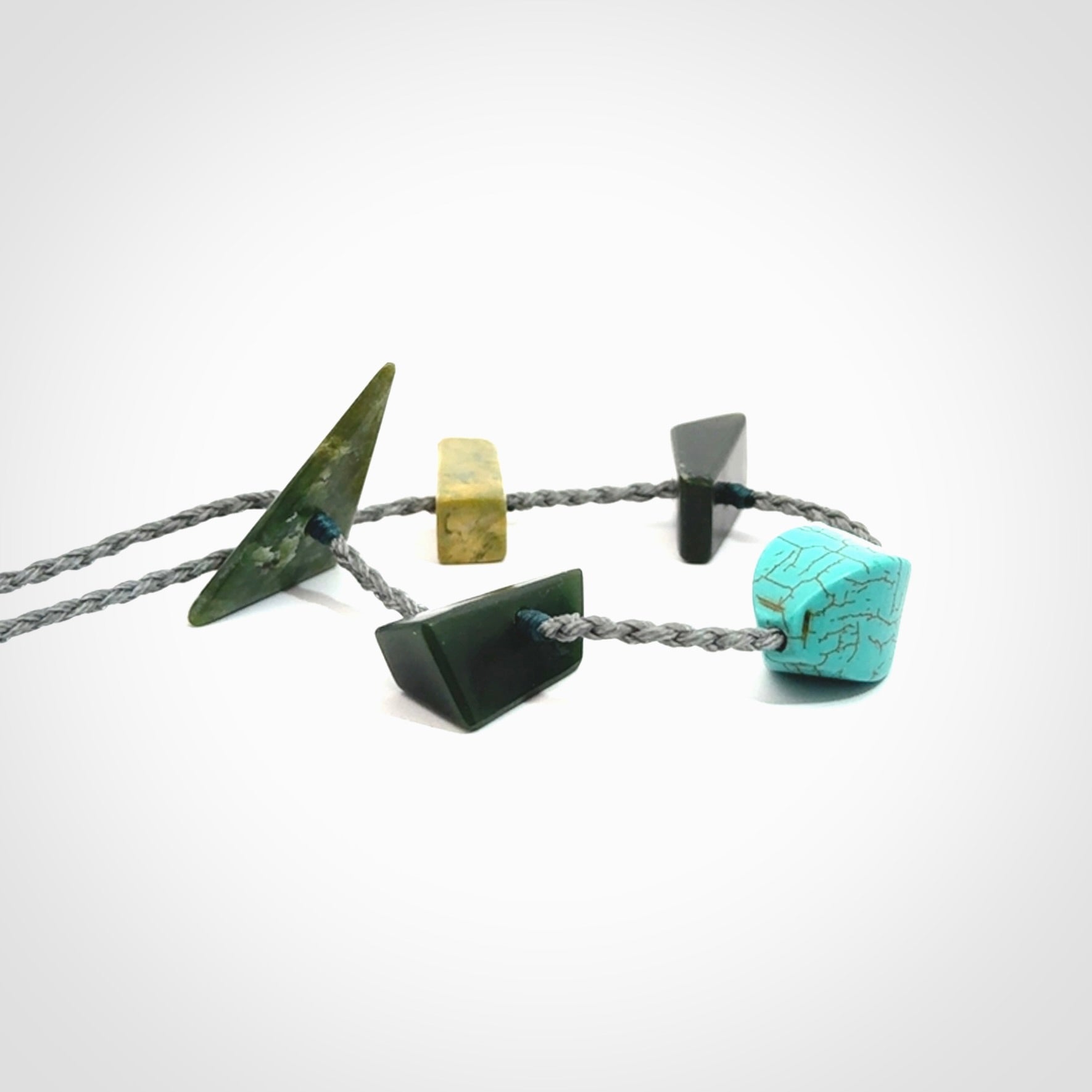 Hand Made Necklace with Turquoise and Jade