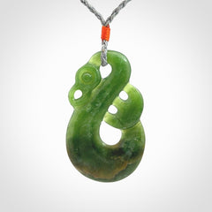 Hand carved New Zealand Jade manaia pendant. Hand made polished Manaia necklace for men and women.