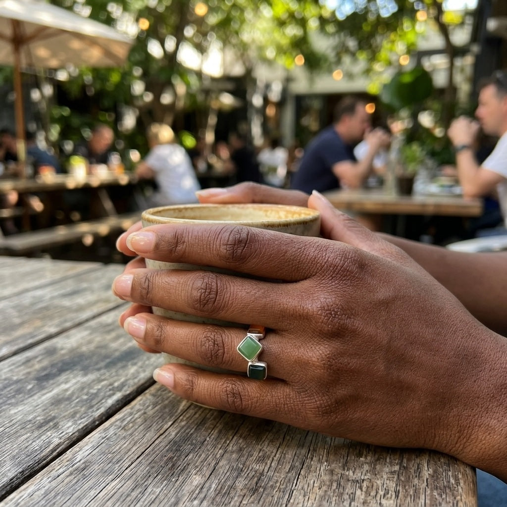 Woman wearing ring