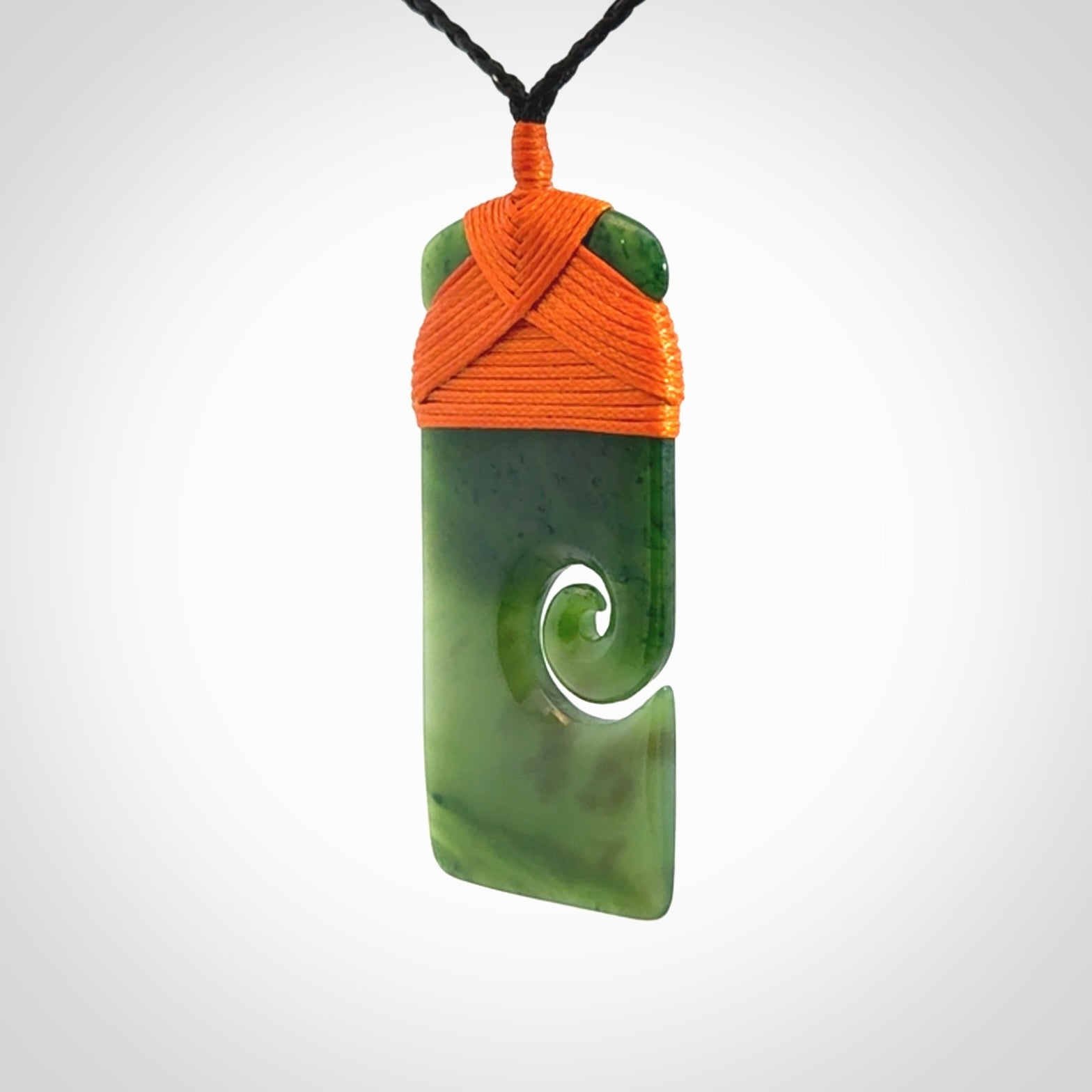 Hand Carved Toki Pendant in British Columbian Jade