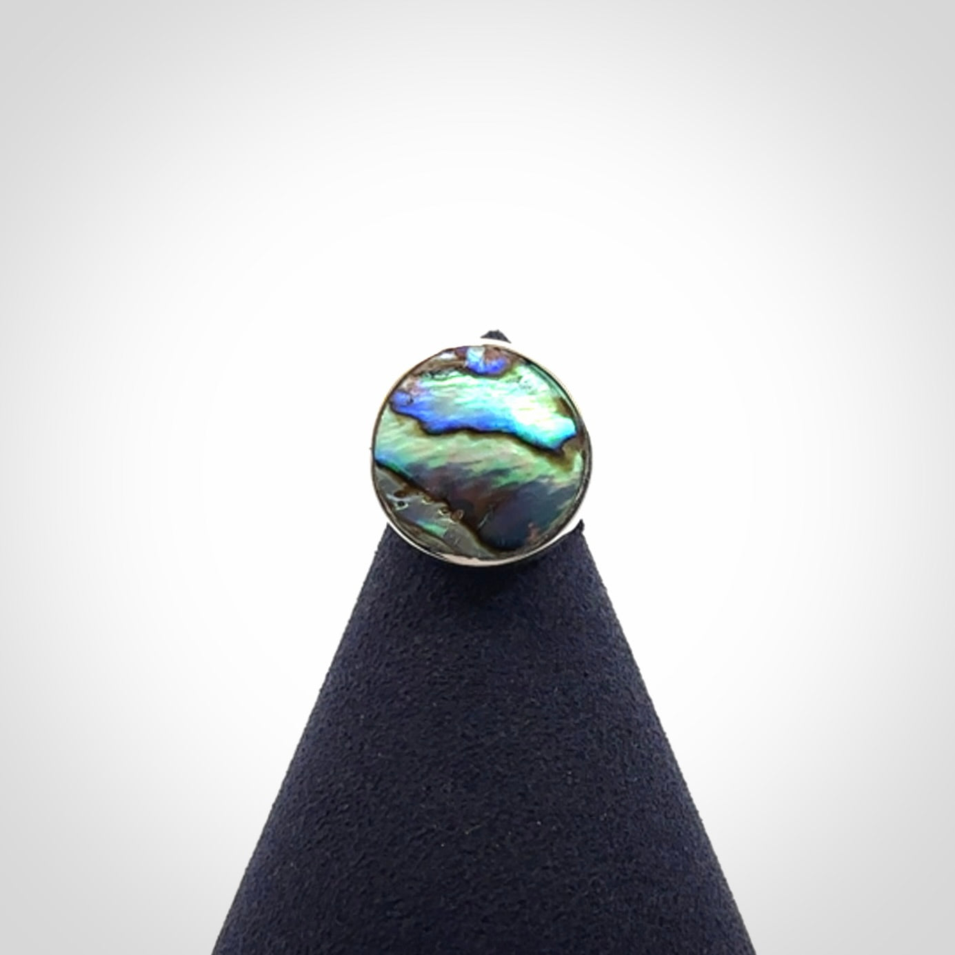 Sterling silver and paua shell ring