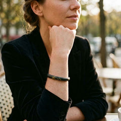 Woman wearing jade bangle