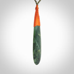 New Zealand flower jade drop pendant. Hand carved in New Zealand by NZ Pacific. Large New Zealand Jade roimata drop necklace. Drop pendant representing healing, comfort and compassion. Unisex pendants for lovers of Jade art to wear.