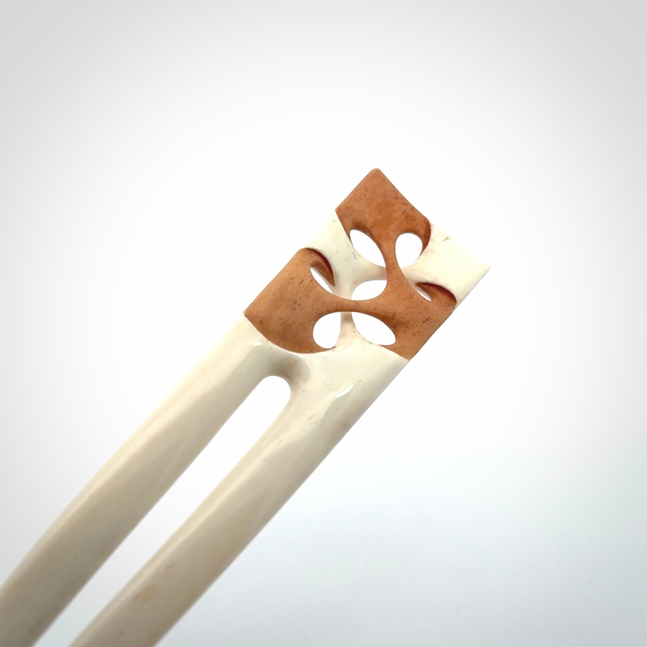 Hand carved bone heru comb
