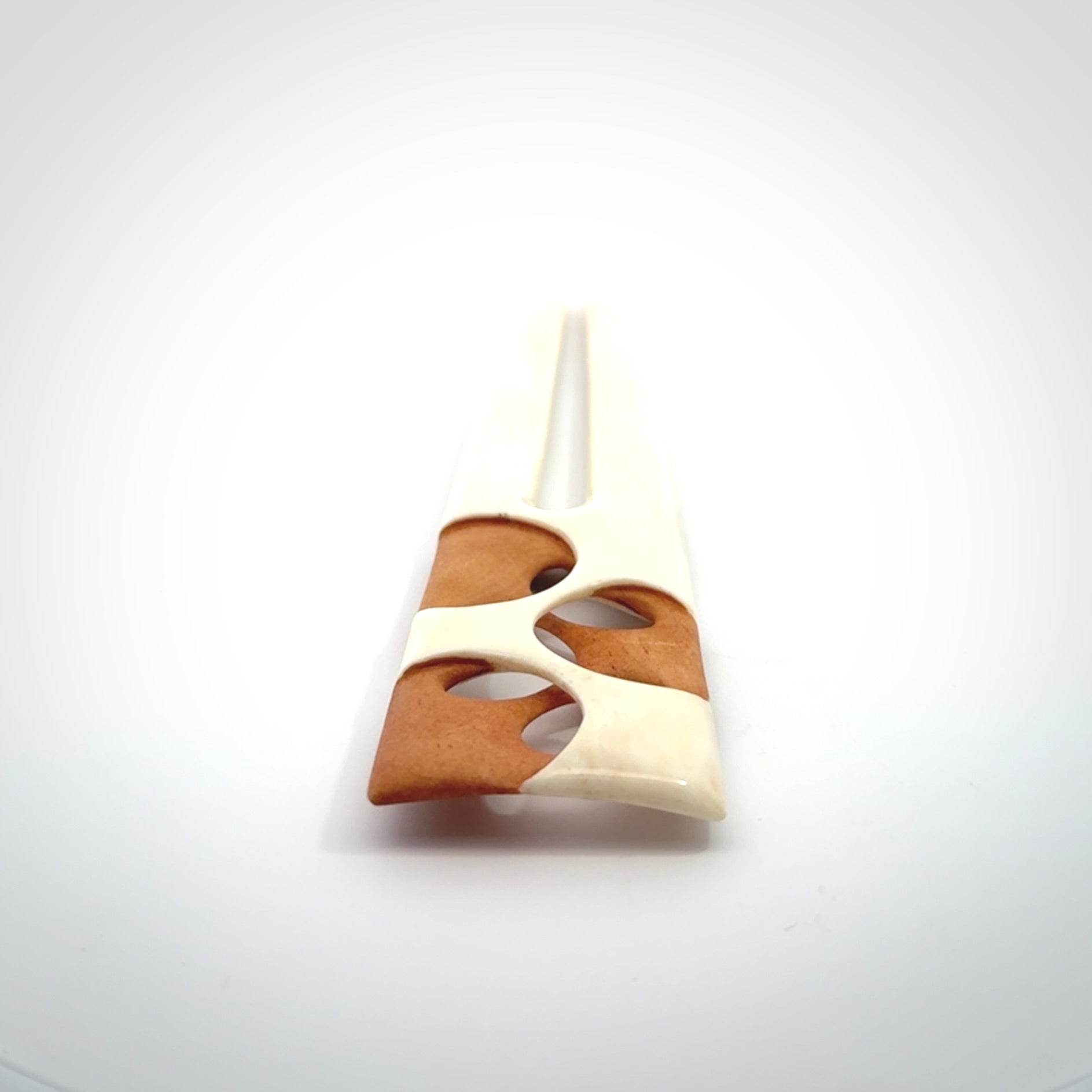 Hand carved bone heru comb