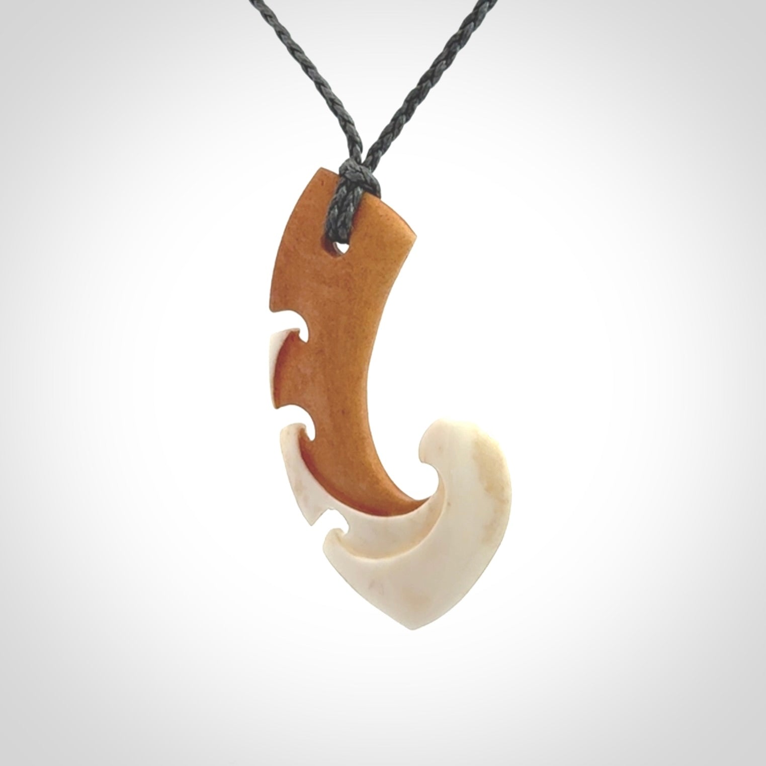 Hand Carved Bone koru pendant