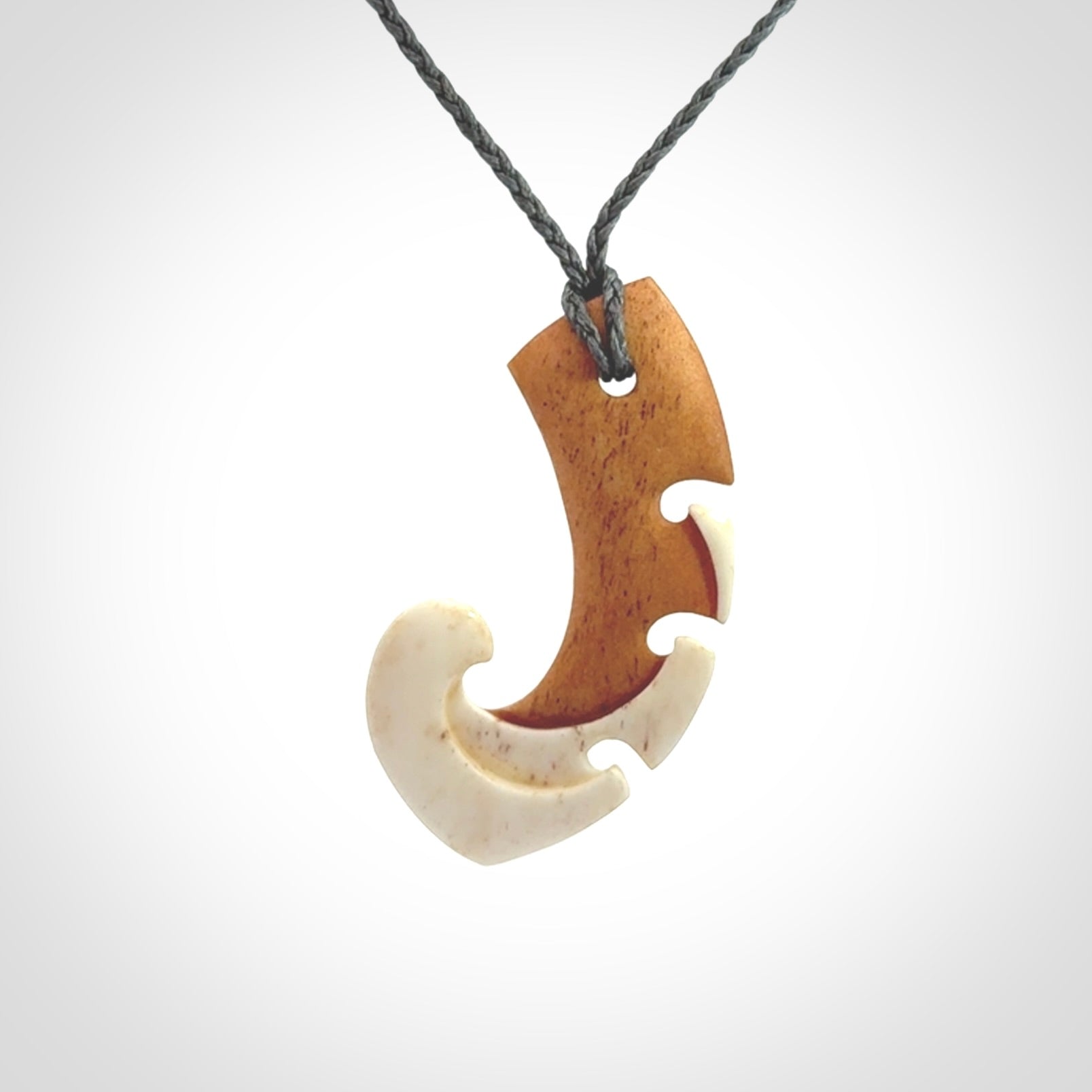 Hand Carved Bone koru pendant