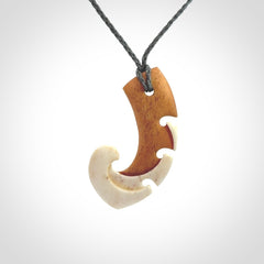 Hand Carved Bone koru pendant