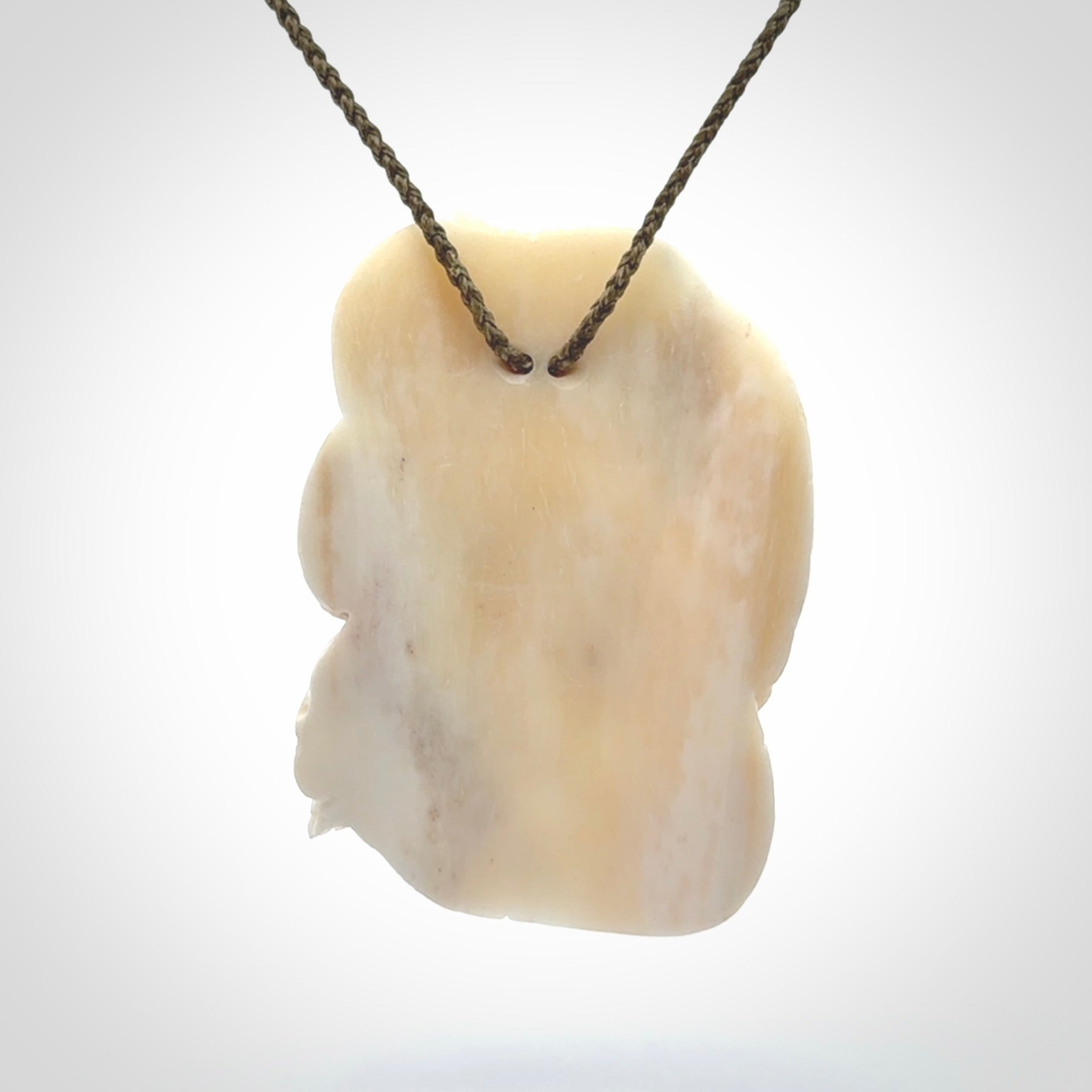 Hand carved bone snake skull pendant. Hand carved by NZ Pacific. Free postage worldwide. Hand made snake with skull necklace from bone. Snake skull necklace for men and women.