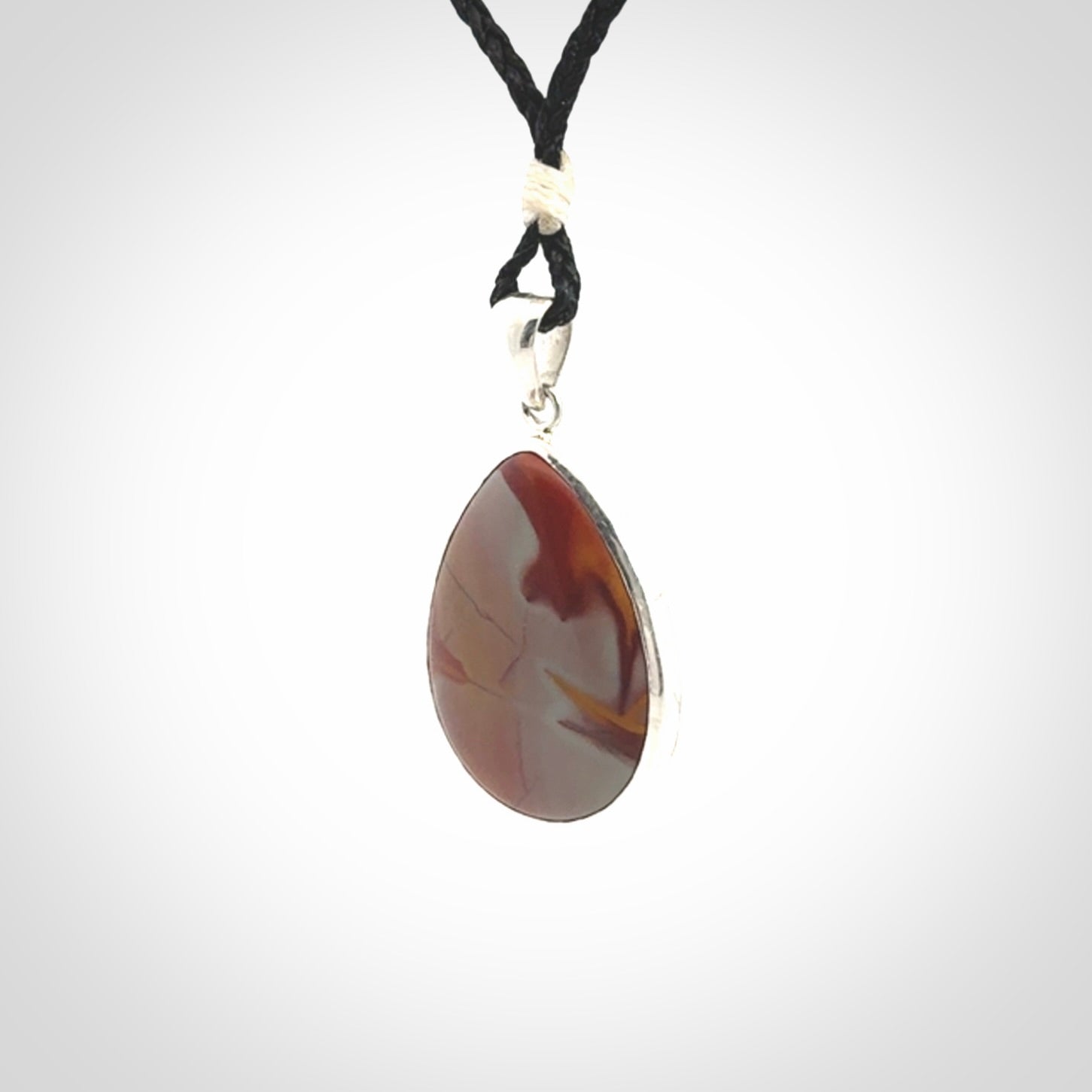 Mookaite Jasper drop pendant with Sterling Silver