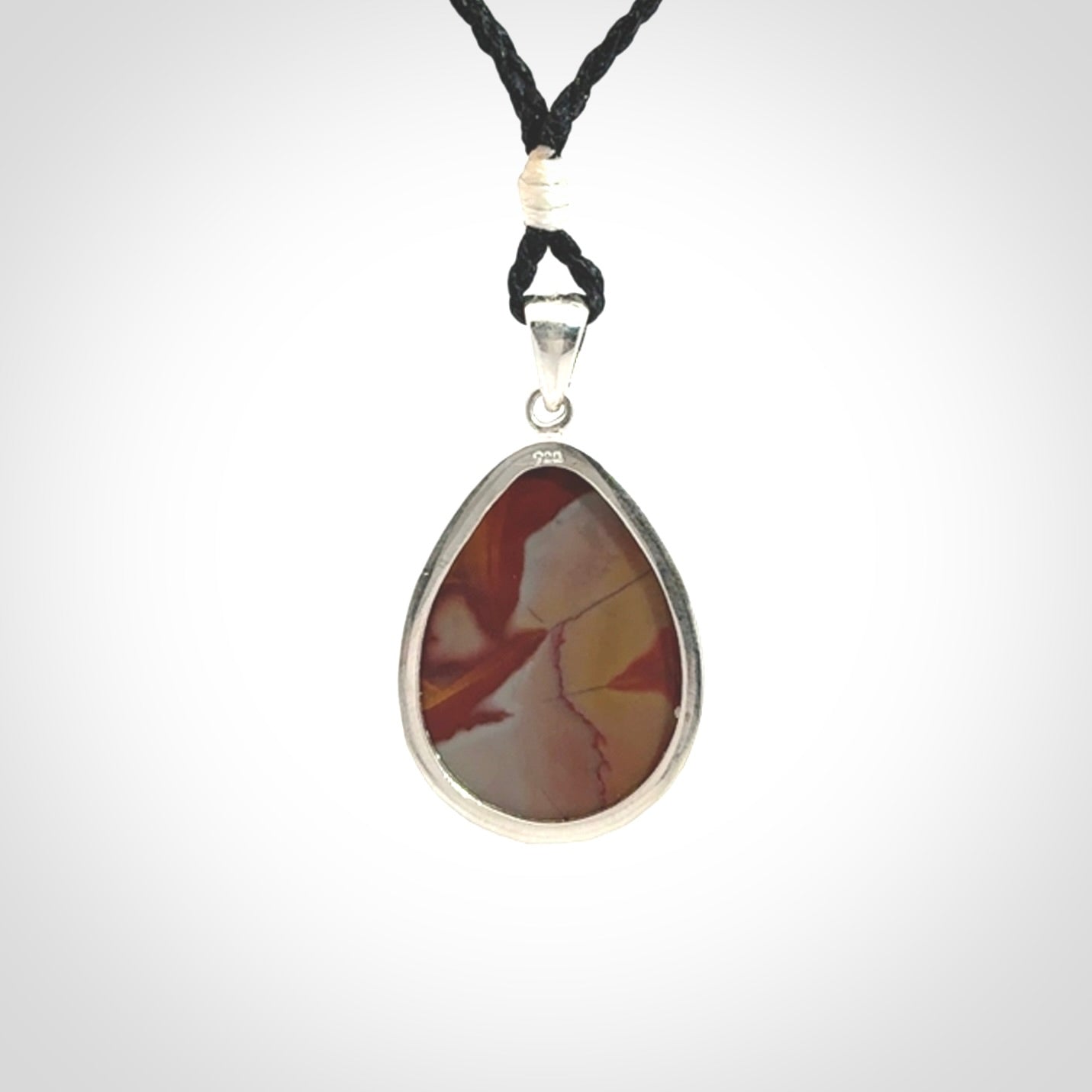 Mookaite Jasper drop pendant with Sterling Silver