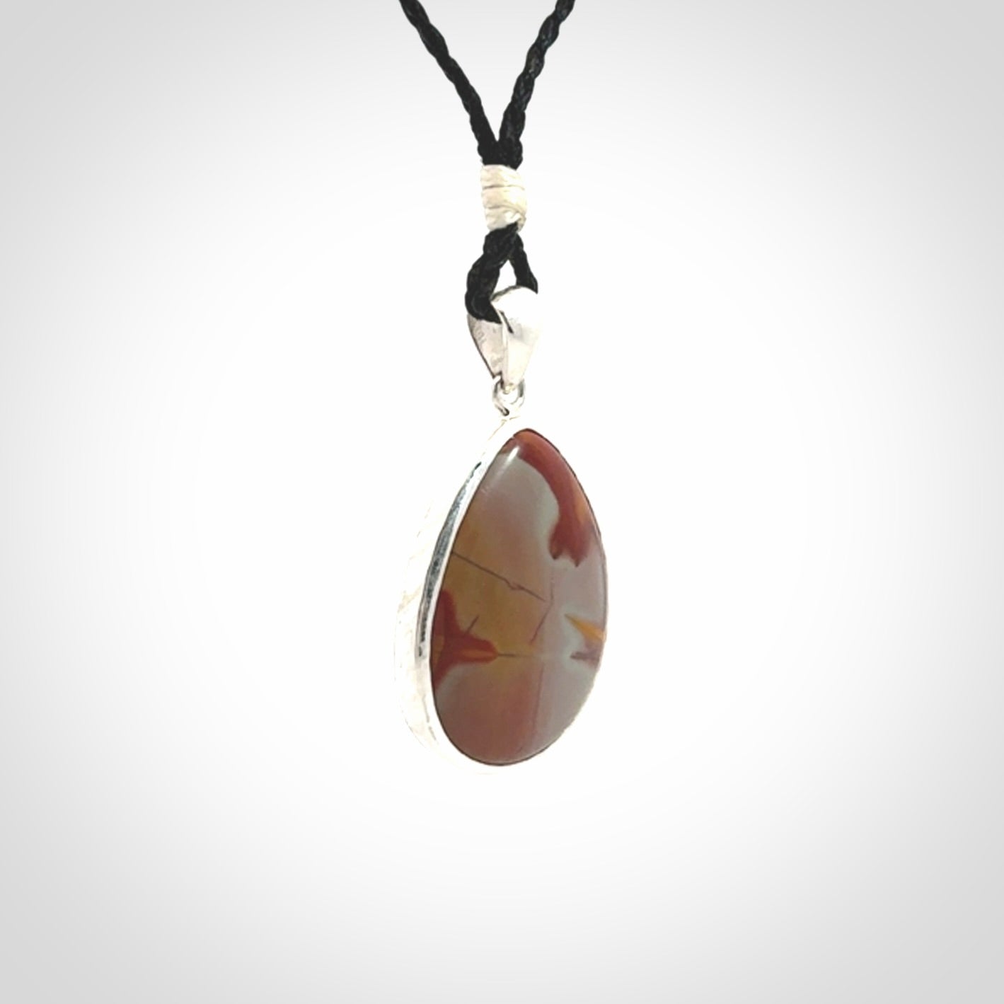Mookaite Jasper drop pendant with Sterling Silver
