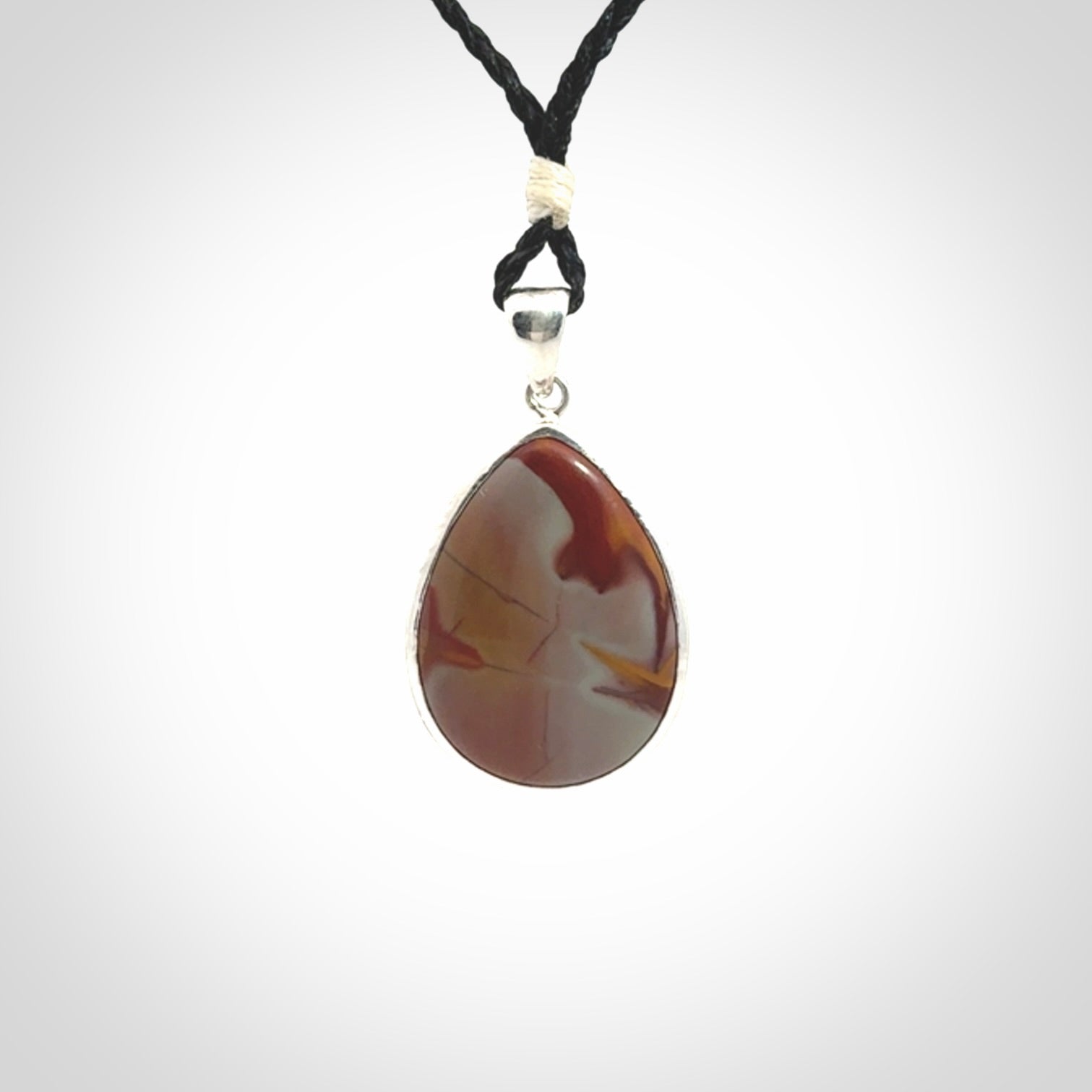 Mookaite Jasper drop pendant with Sterling Silver