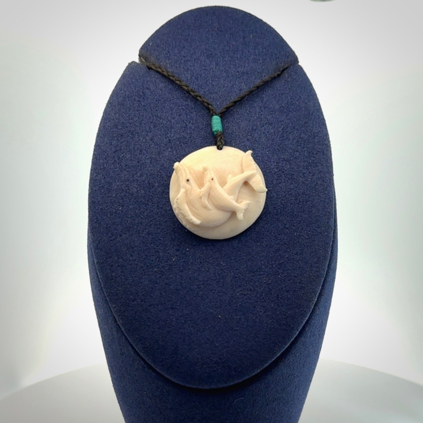 Whale pendant. Mammoth Tusk Art to Wear