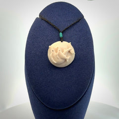 Whale pendant. Mammoth Tusk Art to Wear