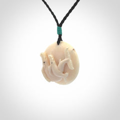 Whale pendant. Mammoth Tusk Art to Wear