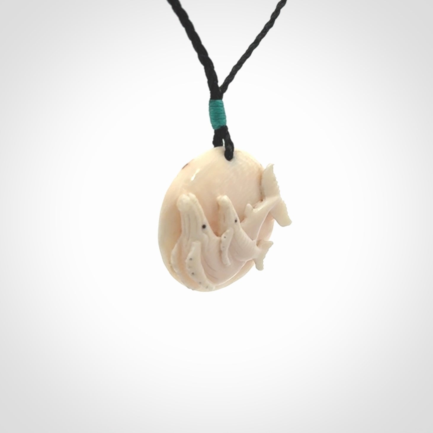 Whale pendant. Mammoth Tusk Art to Wear