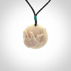 Whale pendant. Mammoth Tusk Art to Wear