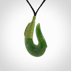 Hand carved New Zealand Jade hook pendants