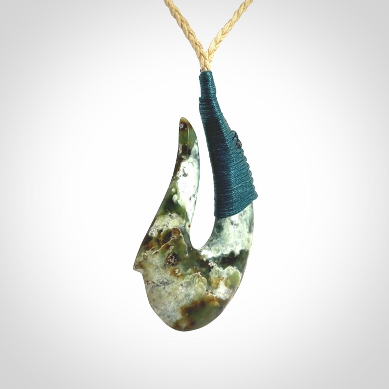 Hand carved New Zealand Jade hook pendants