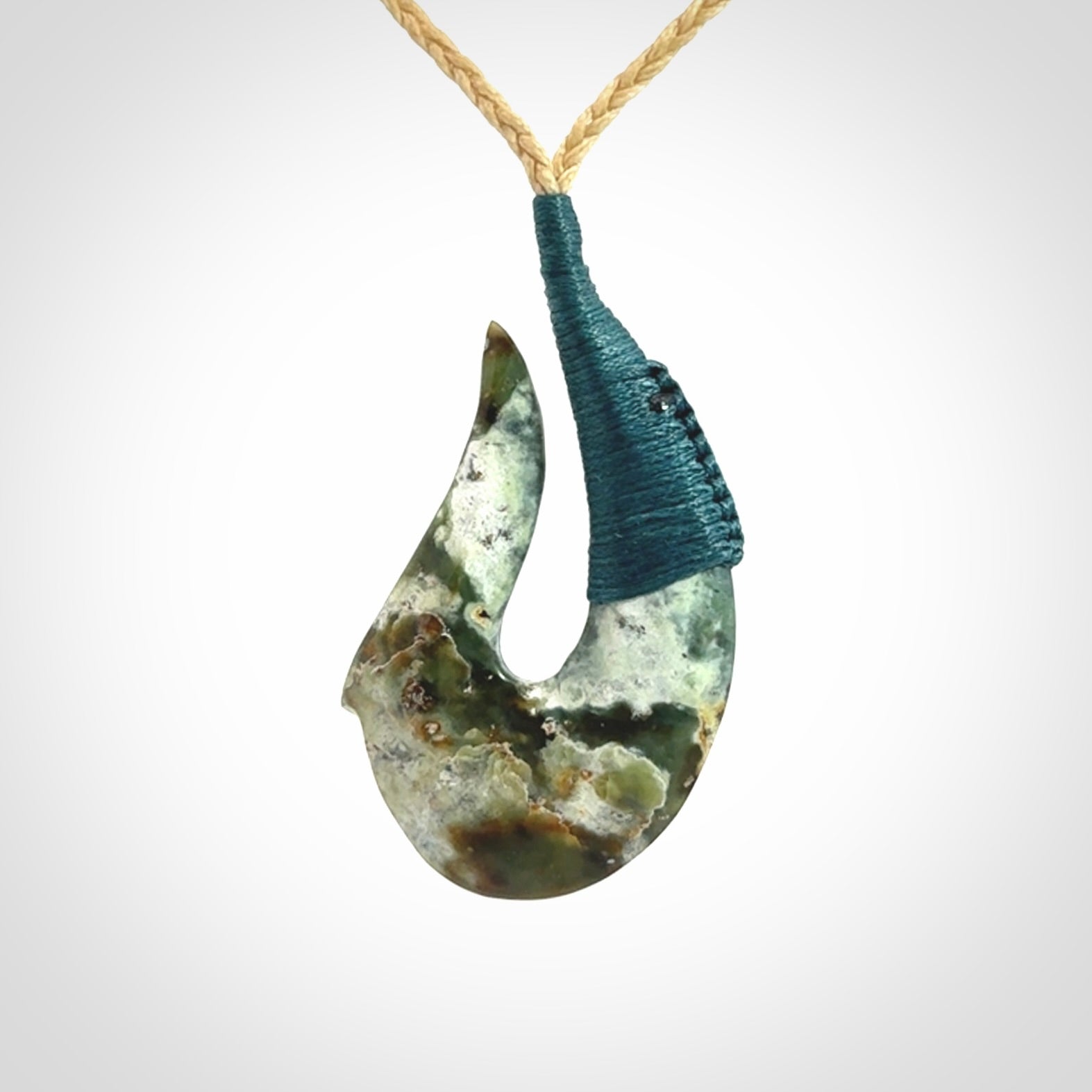 Hand carved New Zealand Jade hook pendants