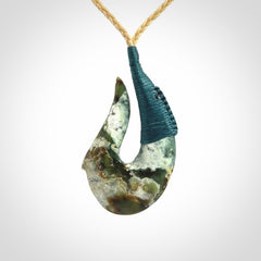 Hand carved New Zealand Jade hook pendants