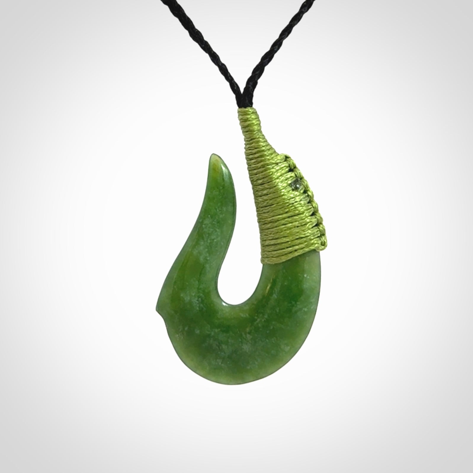 Hand carved New Zealand Jade hook pendants