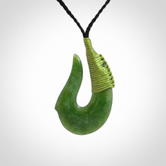 Hand carved New Zealand Jade hook pendants