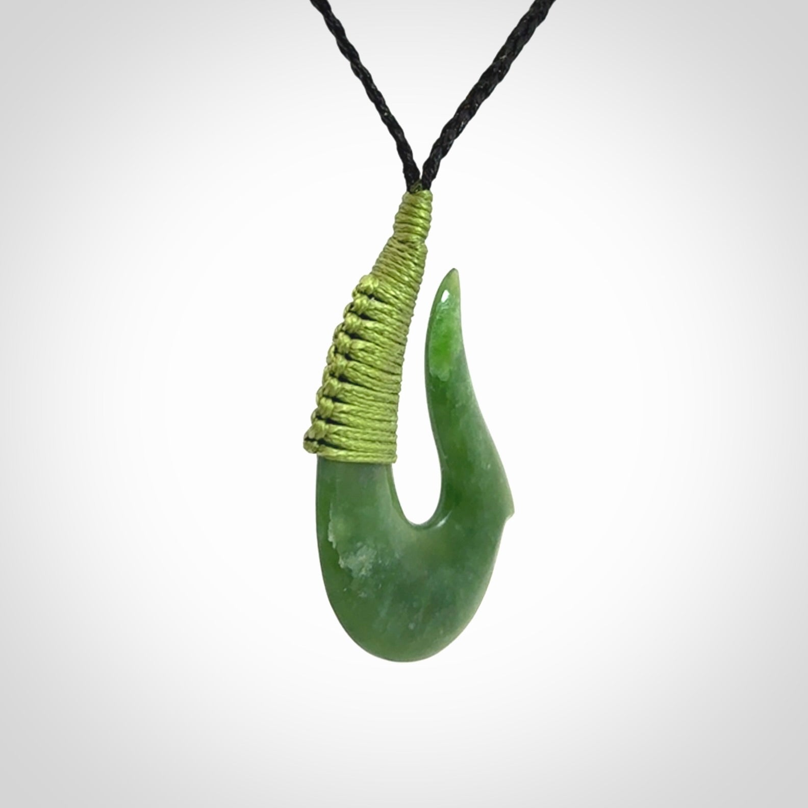 Hand carved New Zealand Jade hook pendants