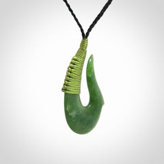 Hand carved New Zealand Jade hook pendants