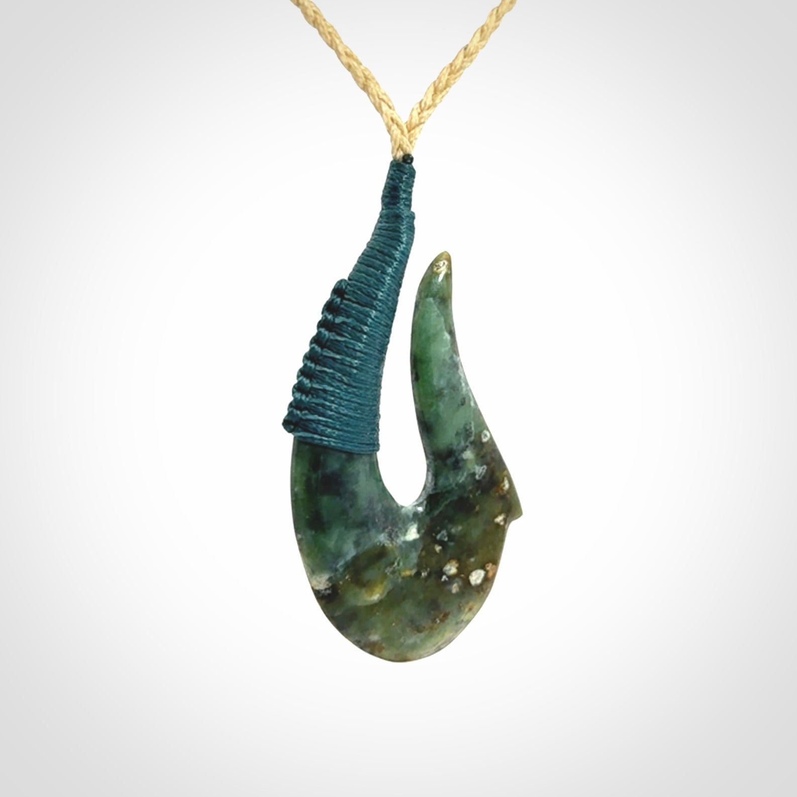 Hand carved New Zealand Jade hook pendants