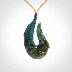 Hand carved New Zealand Jade hook pendants