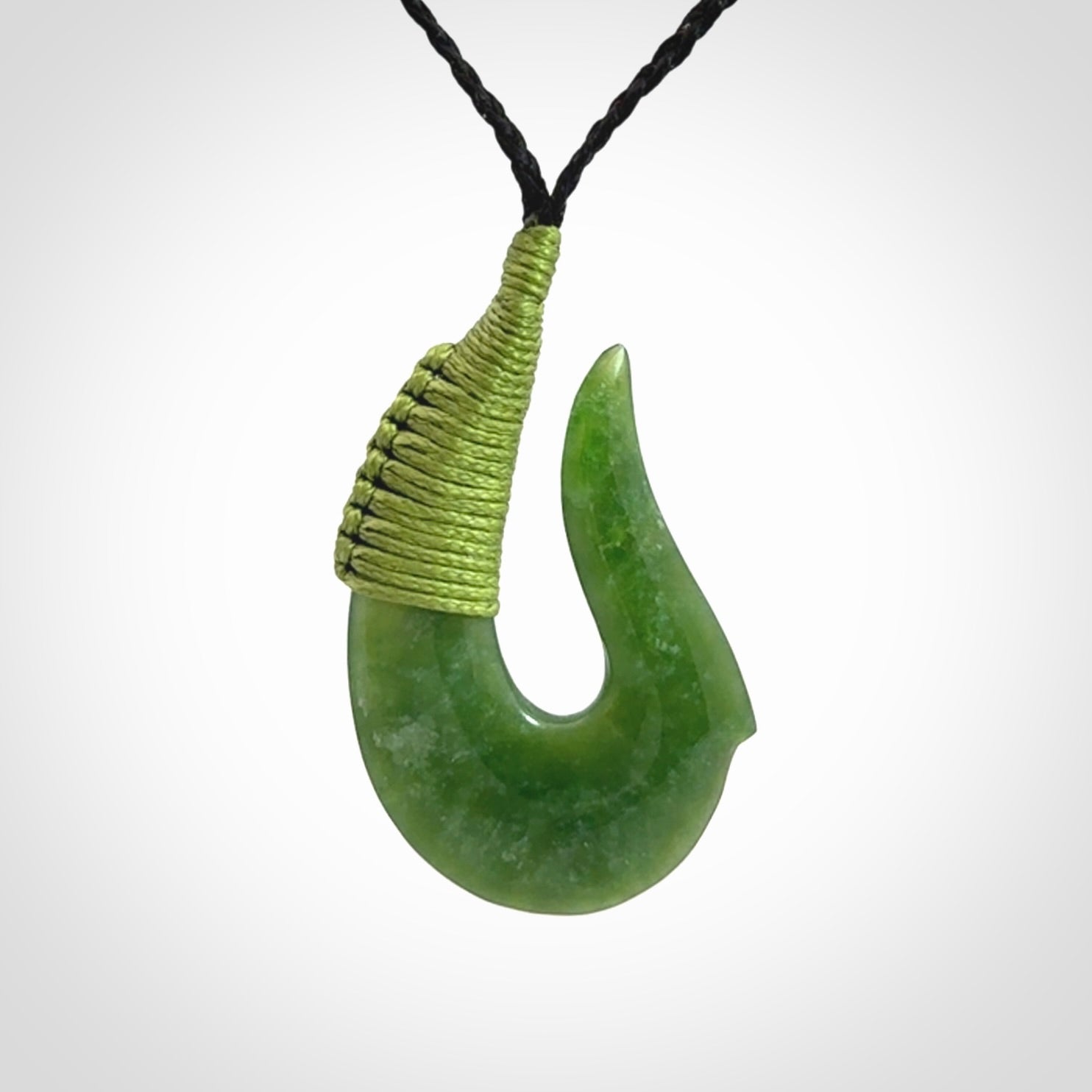Hand carved New Zealand Jade hook pendants