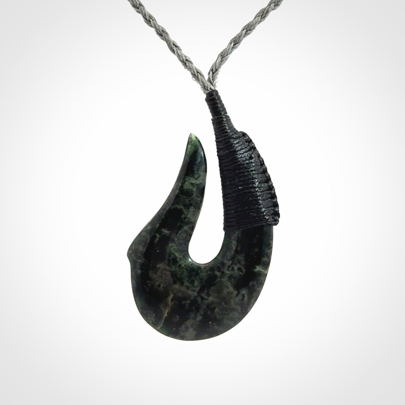 Hand carved New Zealand Jade hook pendants