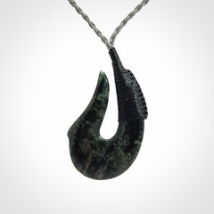 Hand carved New Zealand Jade hook pendants