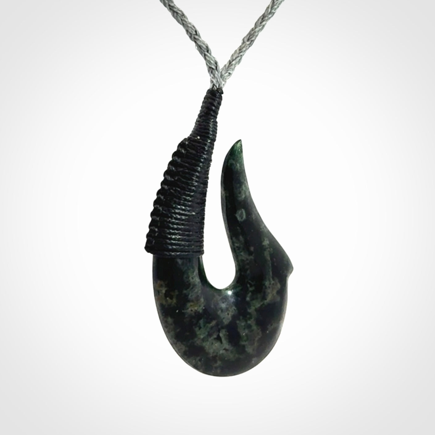 Hand carved New Zealand Jade hook pendants